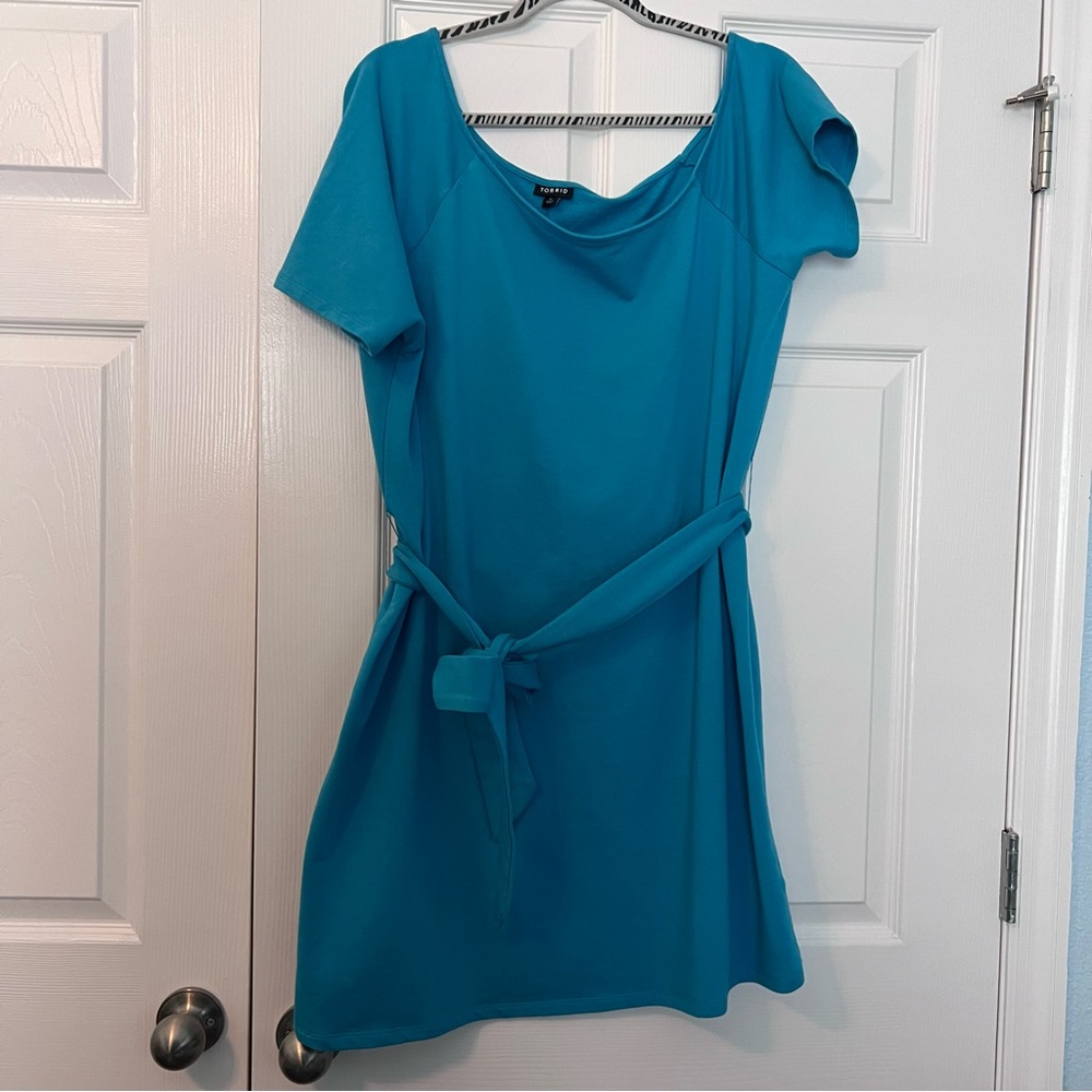 Torrid Mini Teal Blue Dress Size 0 Size 12